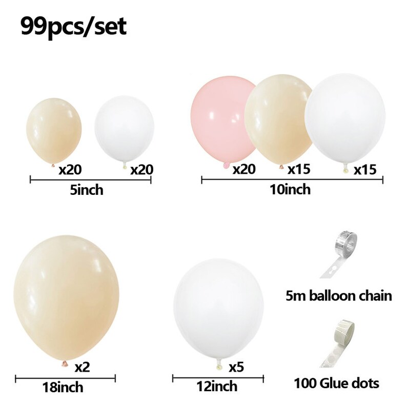 99pcs Cream Beige Balloon Garland Arch Kit for Wedding - Etsy