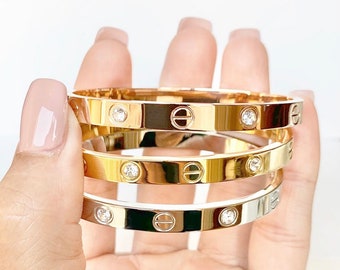 cartier inspired love bracelet etsy