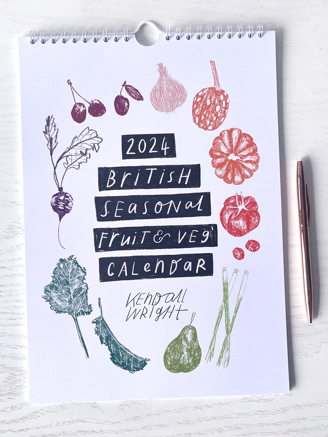 2024 British Seasonal Fruit and Vegetable Calendar Wall Etsy UK