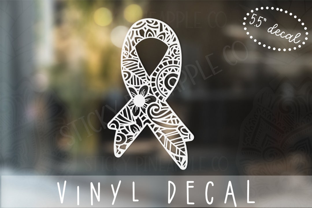 Mandala Awareness Ribbon Decal Car Decal Weatherproof - Etsy