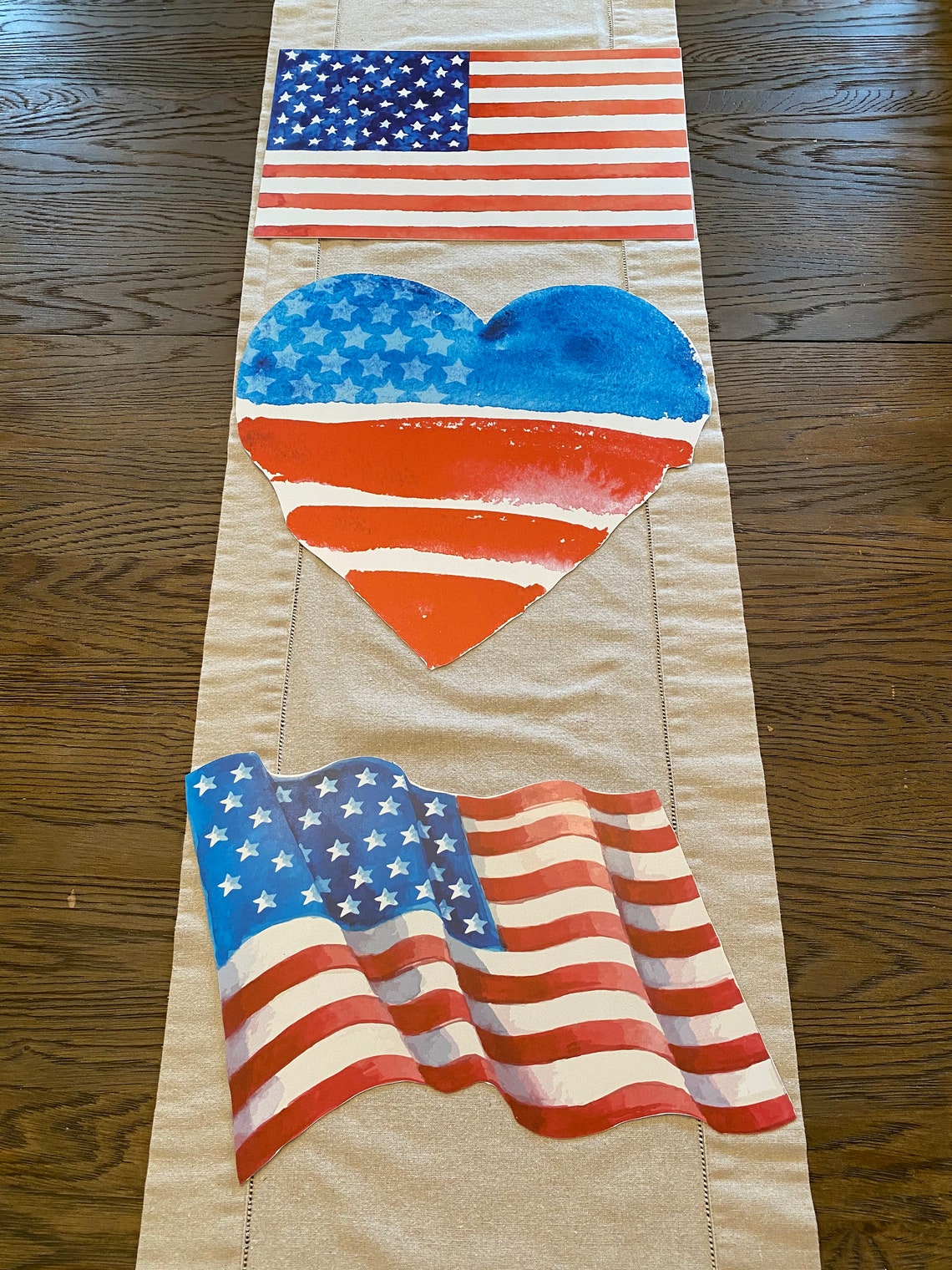 American Flag Placemat Straight Etsy