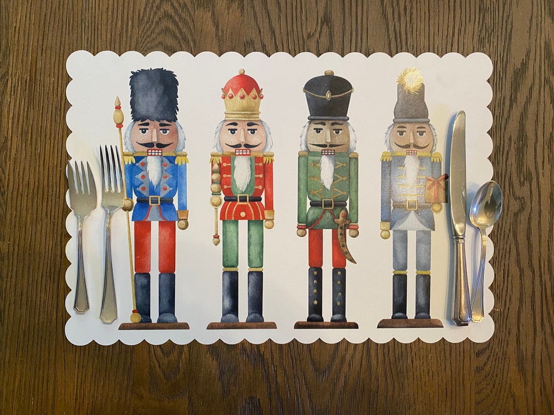 Nutcracker Placemats Holiday Placemat Christmas Etsy