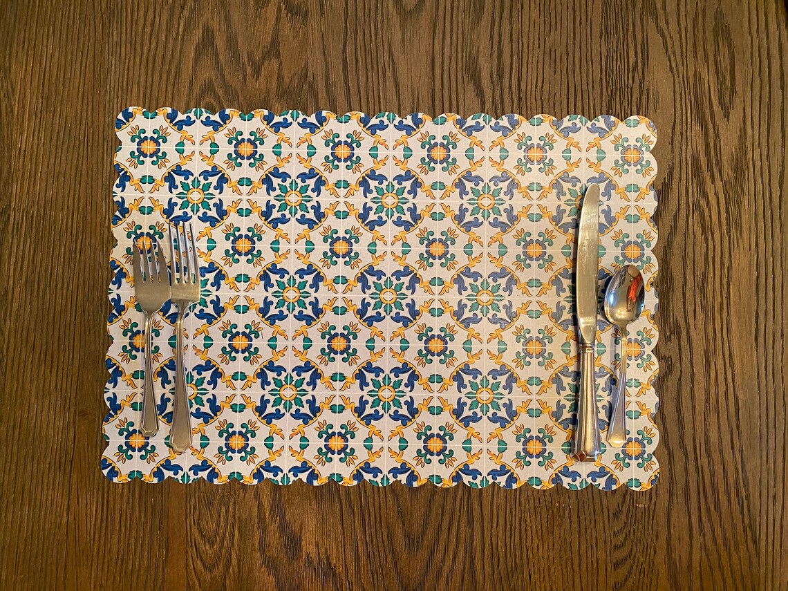 Italian Tile Placemat Etsy