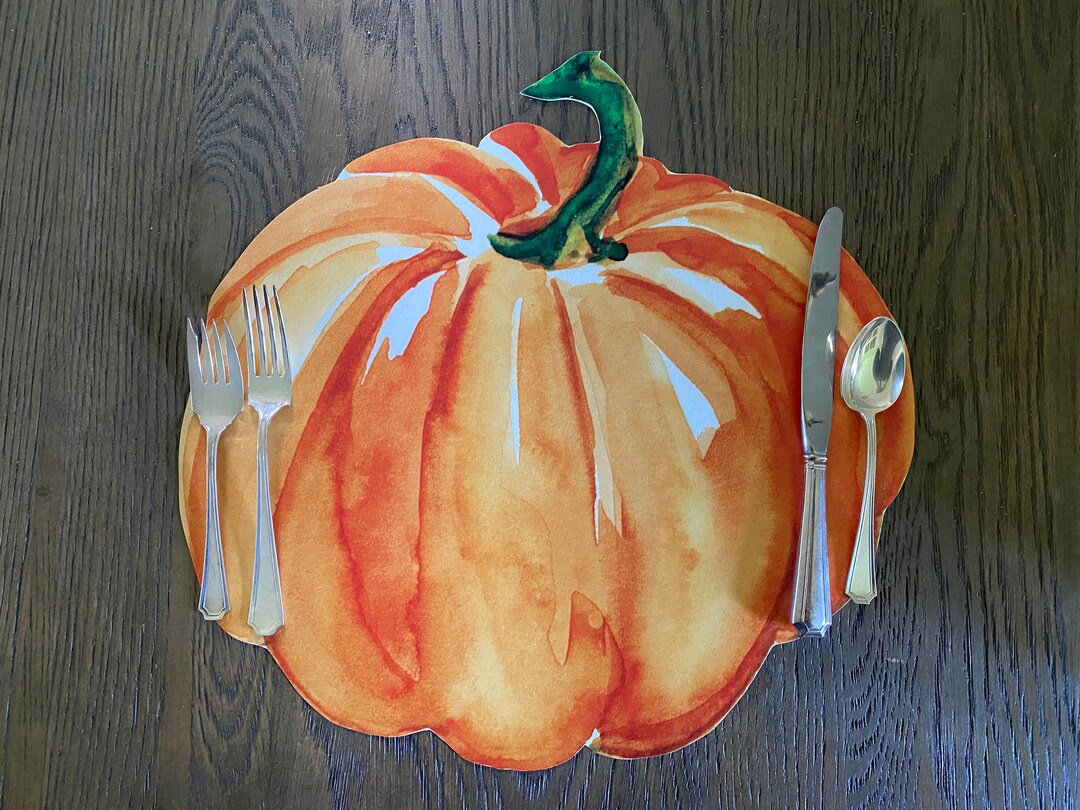 Pumpkin Placemat Halloween Placemat Halloween Thanksgiving Etsy