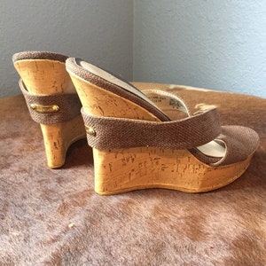 Colin Stuart Wedge Sandals sz 8