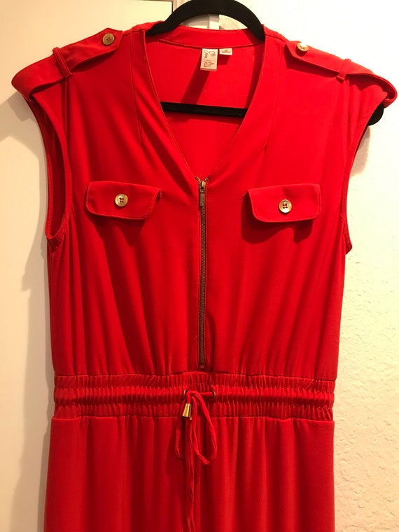 Cute Red Vintage Romper - image 2