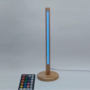 LED-torn, bok, fjärrkontroll, designerlampa i trä Torn sidolampa belysning dekorativ lampa