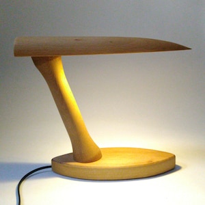 Design lamp, bedside lamp, desk lamp, table lamp, beech, LED, wooden lamp, side lamp, lighting decorative lamp, lamp