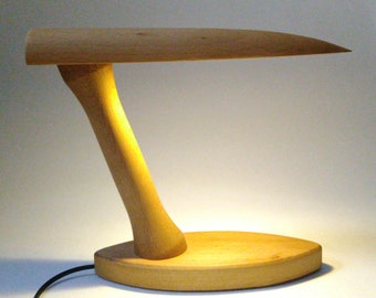 Lampe design, lampe de chevet, lampe de bureau, lampe de table, hêtre, LED, lampe en bois, lampe d'appoint, lampe déco lumineuse, lampe