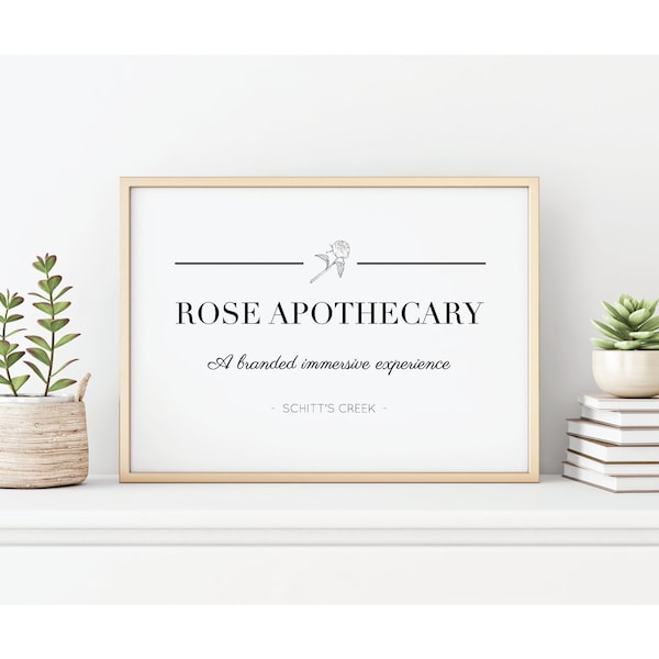 Rose Apothecary Wall Art, Schitt's Creek, Office, Living Room, Typography, Poster, Digital Download, Printable, Print