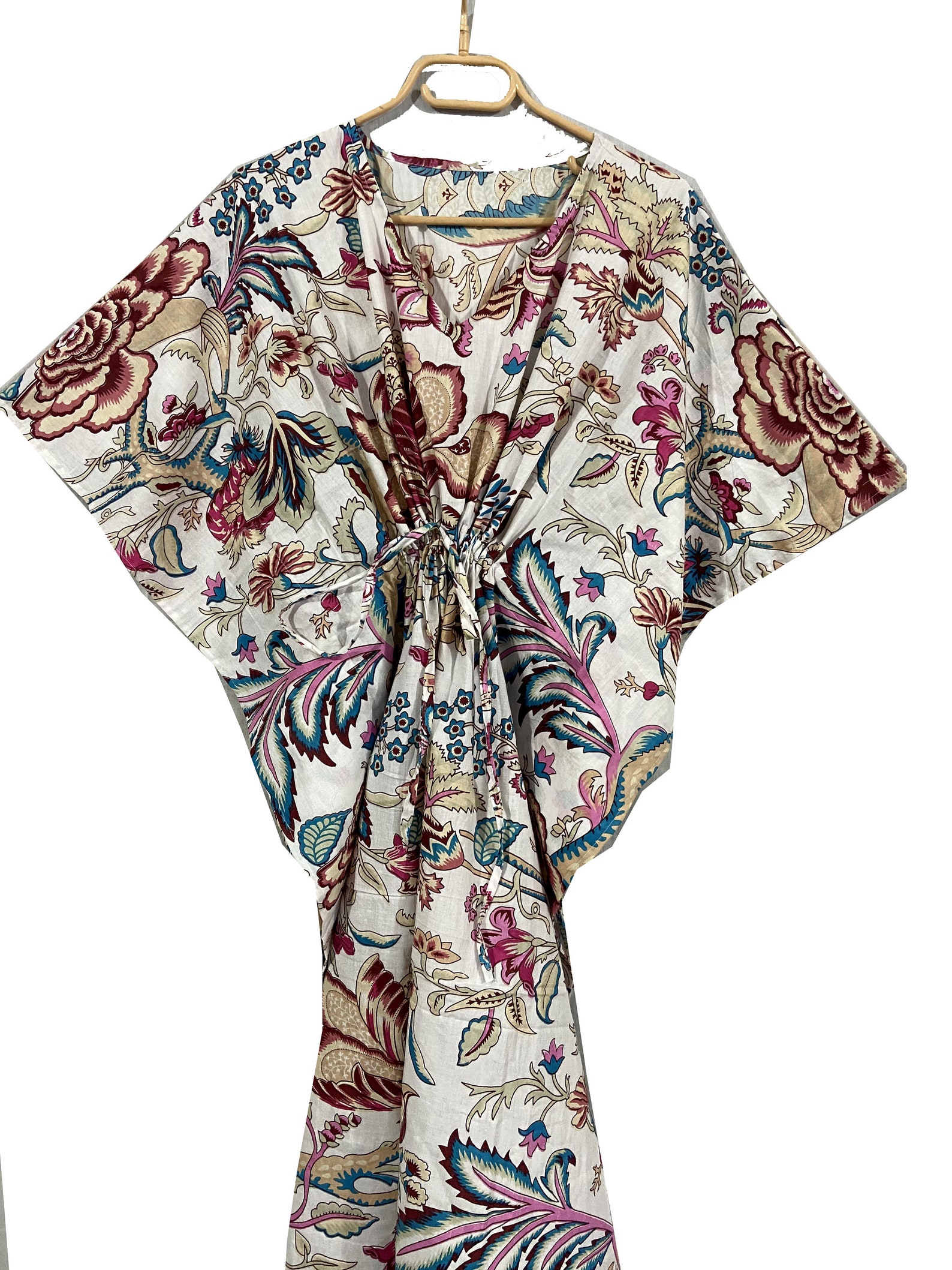Cotton Kaftan Block Print Cotton Kaftan Loose kaftan Etsy