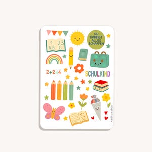 Stickerbogen „Schulkind“ – Für die Einschulung & den Schulanfang