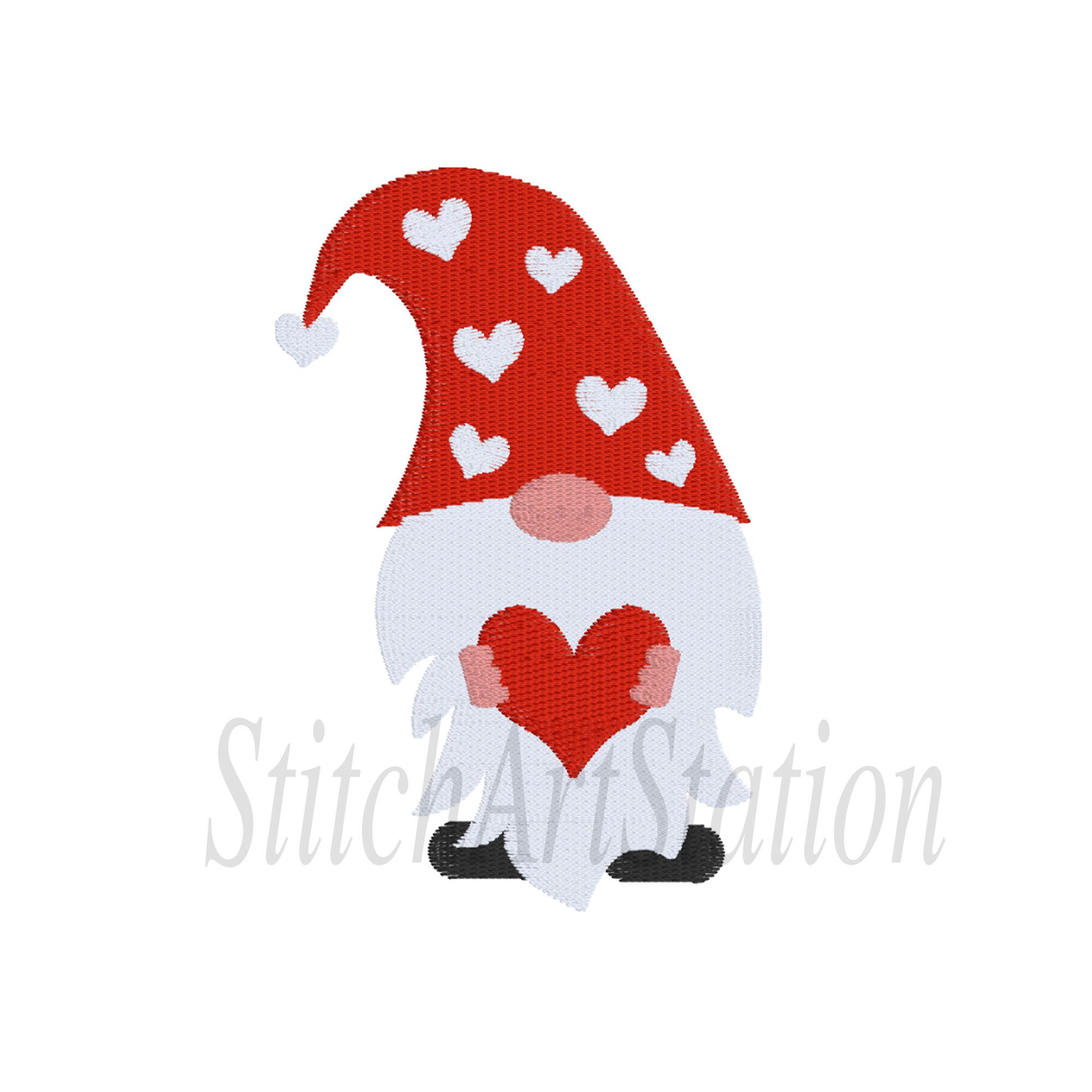 Love gnome embroidery design fill embroidery design machine  etsy