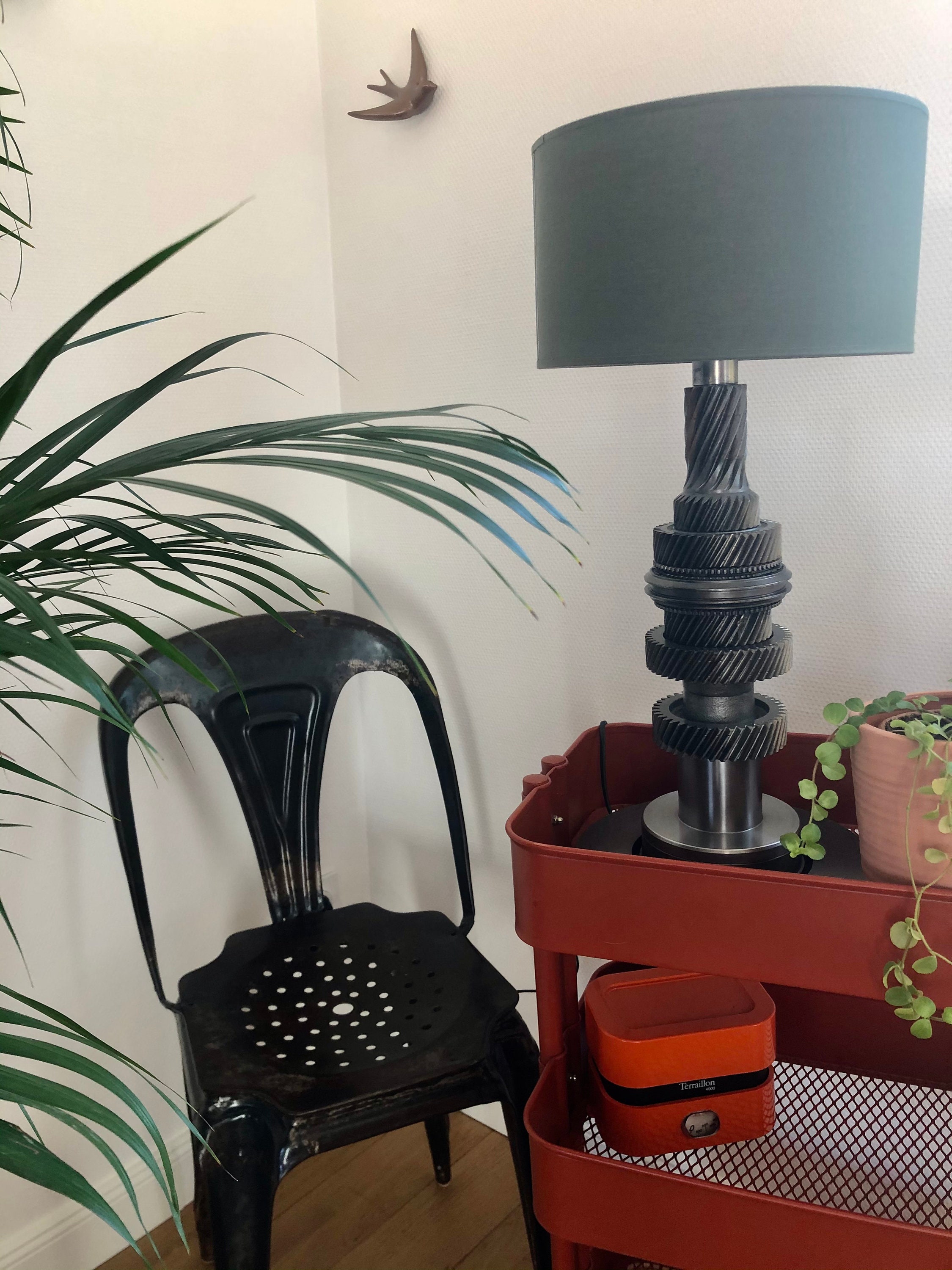 Lámpara para poner tejas caqui Etsy