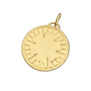 Gold Plated Sterling Silver Medical ID Medallion - Personalized Engraving