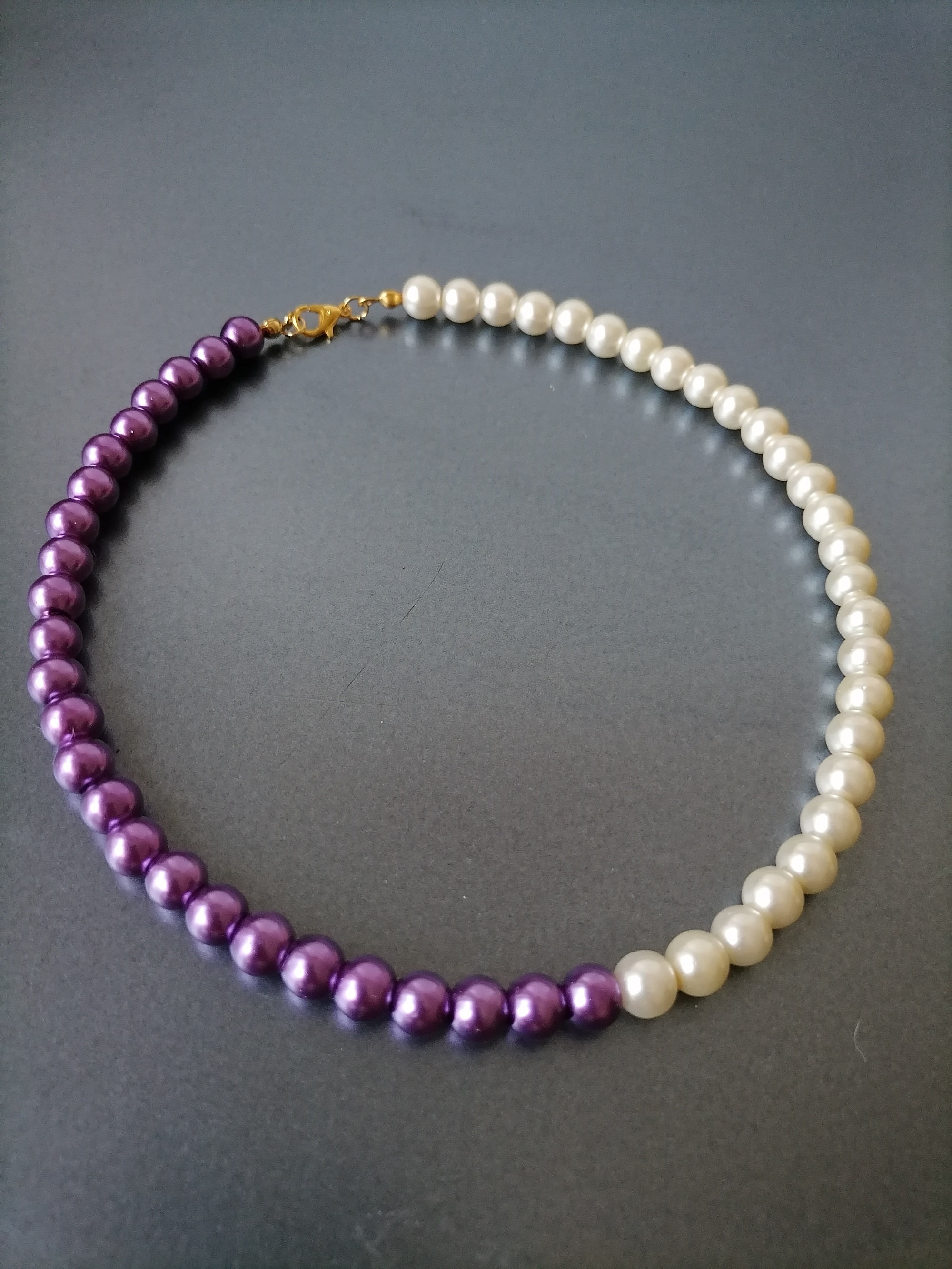 Half Pearl Necklace With Color Options Pearl Choker Men - Etsy