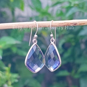 Hübsche Amethyst Tropfen Ohrringe, 925 Sterling Silber Ohrringe, Februar Geburtsstein, Lila Amethyst Ohrringe, Amethyst Ohrringe, Geschenk für Sie