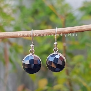 Natural Lovely Hematite Earrings, 925 Sterling Silver Earrings, Black Hematite Earrings, Black Stone Earrings, Hematite Jewelry, Gift Item