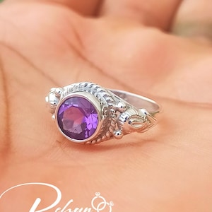Natural Purple Amethyst Stone 925 Sterling Silver Ring, Handmade Silver Ring jewelry, Beautiful Ring For Beautiful Buyer