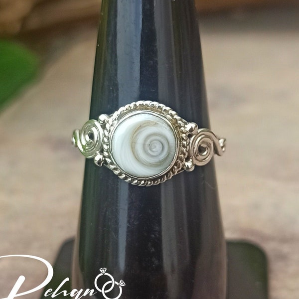 Bague faite main en argent sterling 925 avec pierres précieuses naturelles du chakra Gomati, bague en argent de créateur et à la mode, belle bague pour un bel acheteur