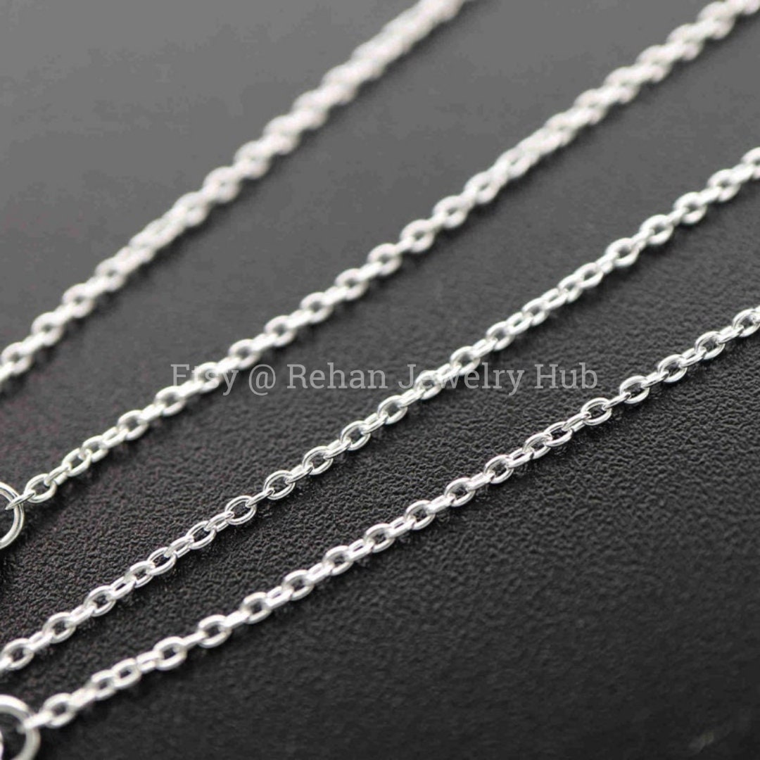 Silver Chain 925 Sterling Silver Chain, Unisex Chain, 1.9mm Silver Chain 925 Sterling Silver Chain, Unisex Chain, 1.9mm