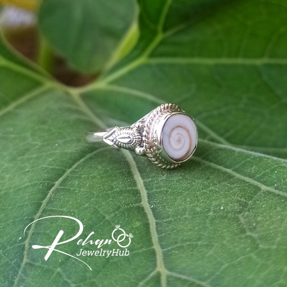 Buy Vintage Chakra Ring Sterling Silver White Shell Gomati Chakra Gemstone  Size 6 Adjustable Estate Jewelry Online in India - Etsy