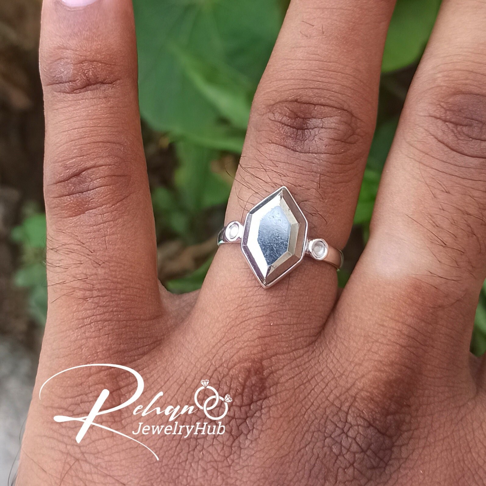 Natural Golden Pyrite Gemstone 925 Sterling Silver Ring, Hexagon Shape Unisex Fashionable Handmade Ring, Beautiful Ring For Beautiful Buyer