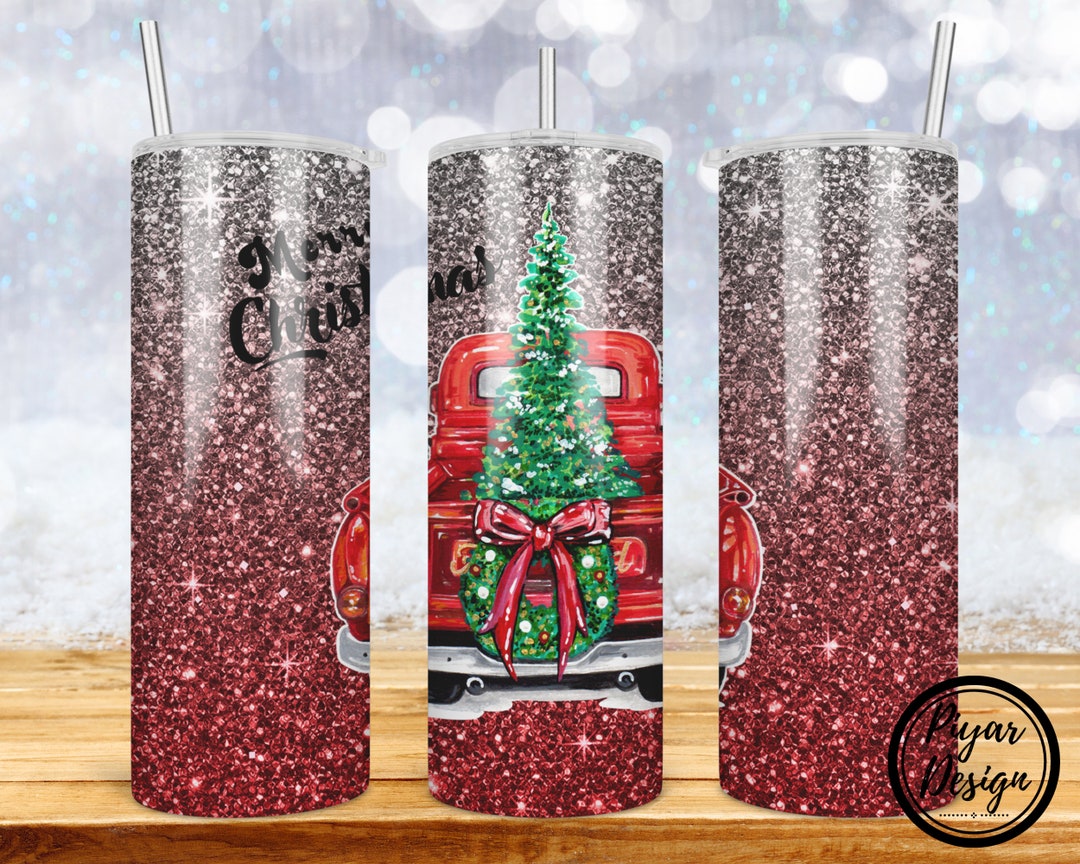Skinny Tumbler Sublimation Red Glitter Graphic by Enliven Designs ·  Creative Fabrica