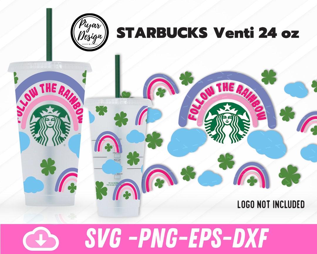 Starbucks Rainbow St.patrick Day Svg Follow the Rainbow Cold Etsy