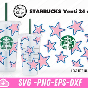 Star svg, Christmas Svg, Star Pattern svg, Starry Skys svg, Naadloze Stars Pattern Svg voor Venti Cold Cup 24 Oz Svg, Digital Download