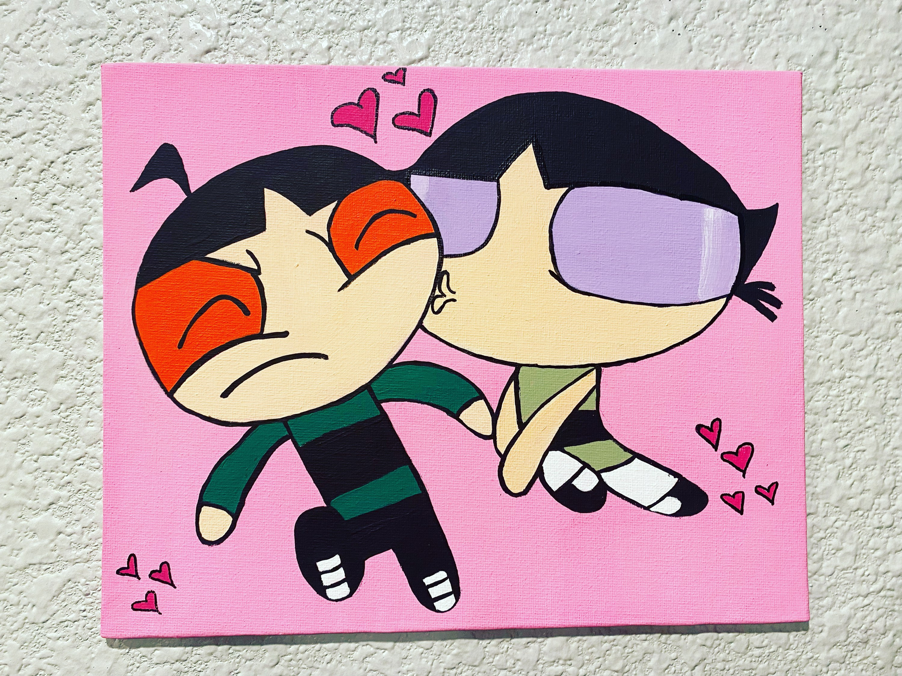 Powerpuff Rowdyruff Little Boy And Girl Kissing
