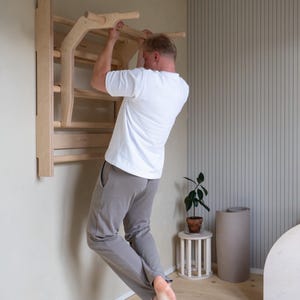 OKSA pull-up bar & dip station - Multifunctional Wall Bars Attachment for Pull-Ups and Dips