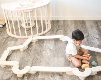 Montessori Balance Beam: Wooden Toy for Toddlers, Finnish Design
