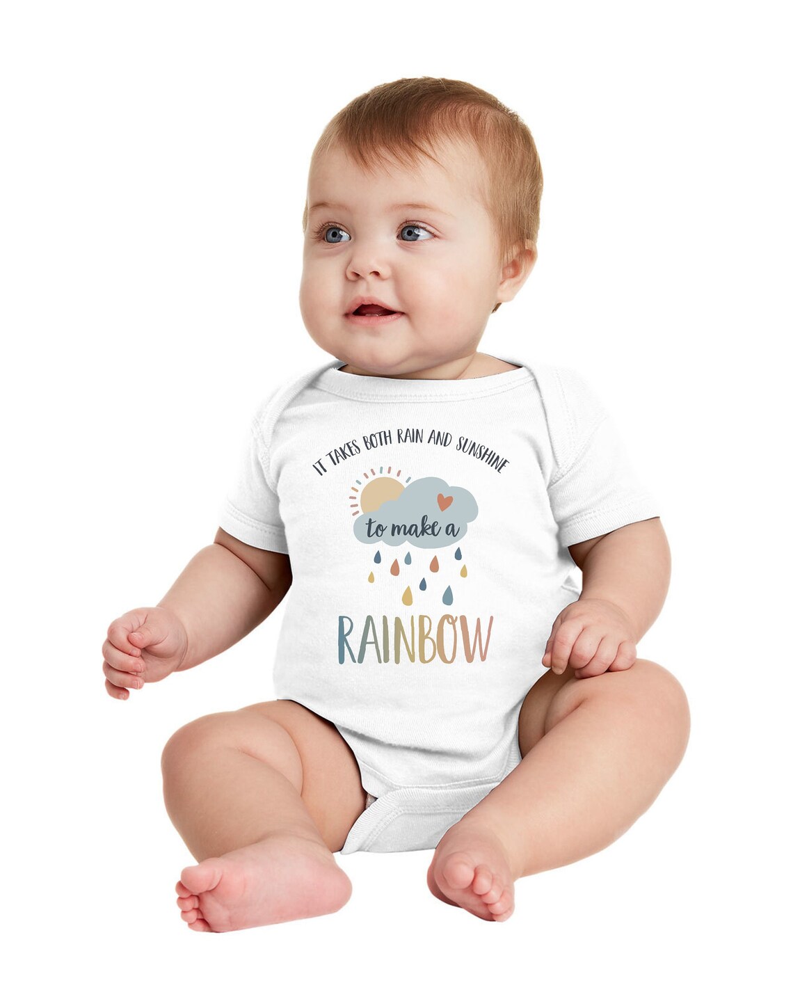 Rainbow Baby Onesie® Baby Gift It Takes Both Rain and Sunshine to Make