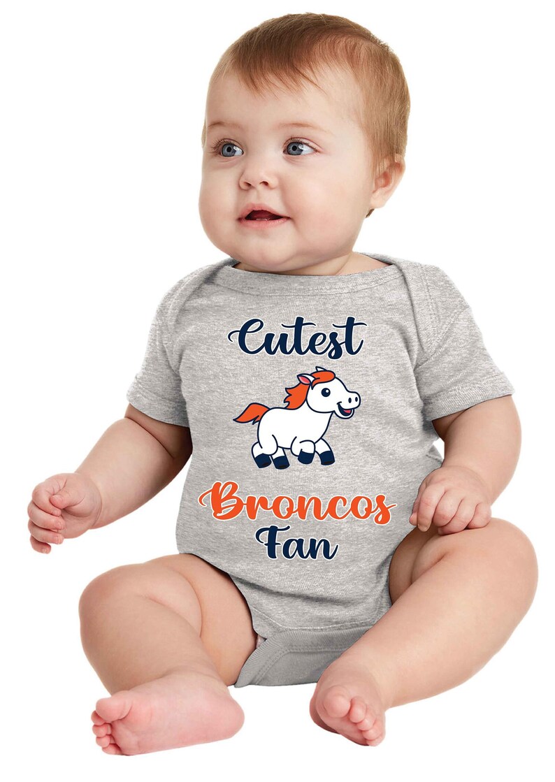 Cutest Broncos Fan Babysuit Bodysuit. Personalized Football Fan Baby Clothes L0067 Etsy