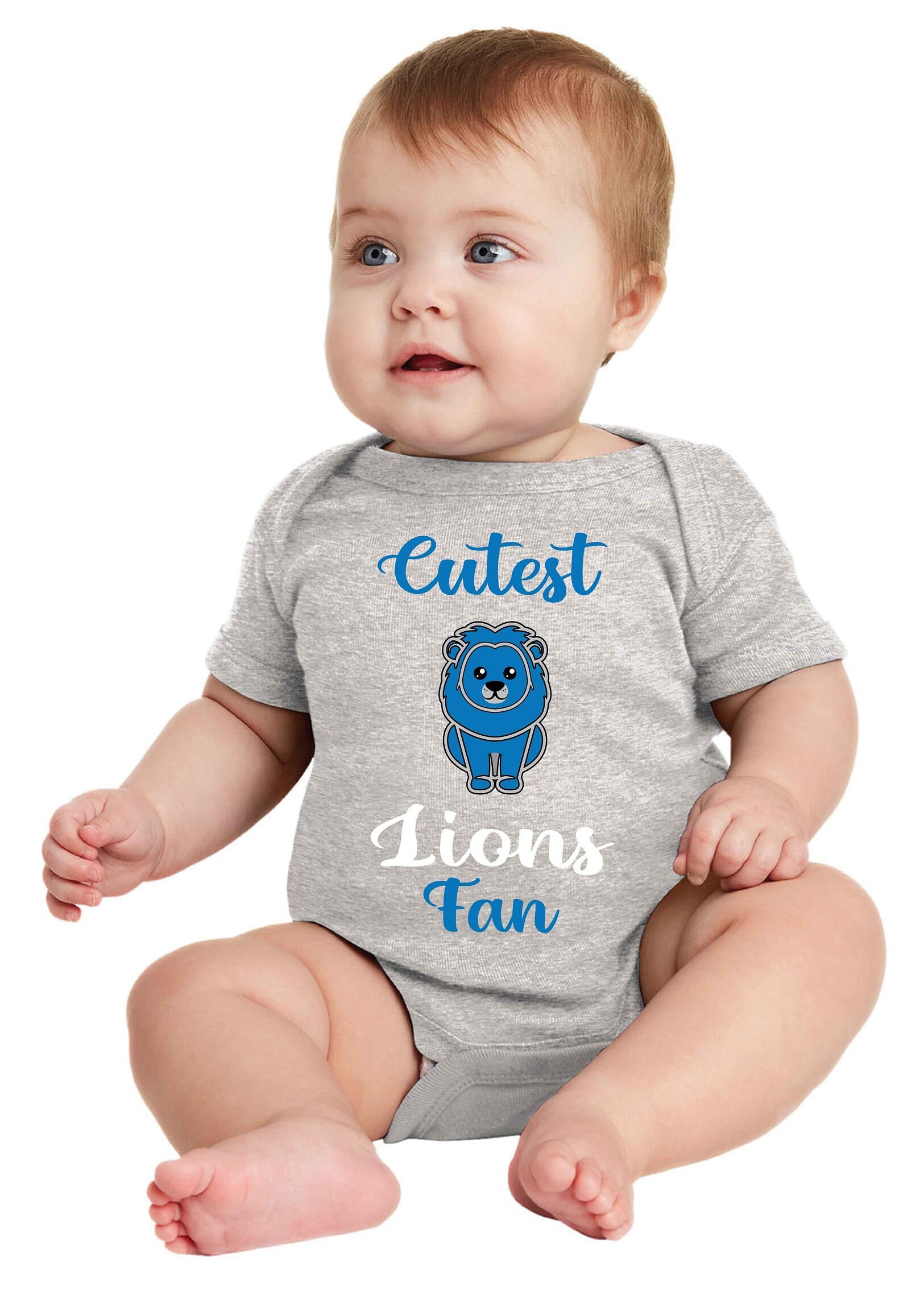 Cutest Lions Fan Babysuit Bodysuit. Personalized Football Fan Baby ...