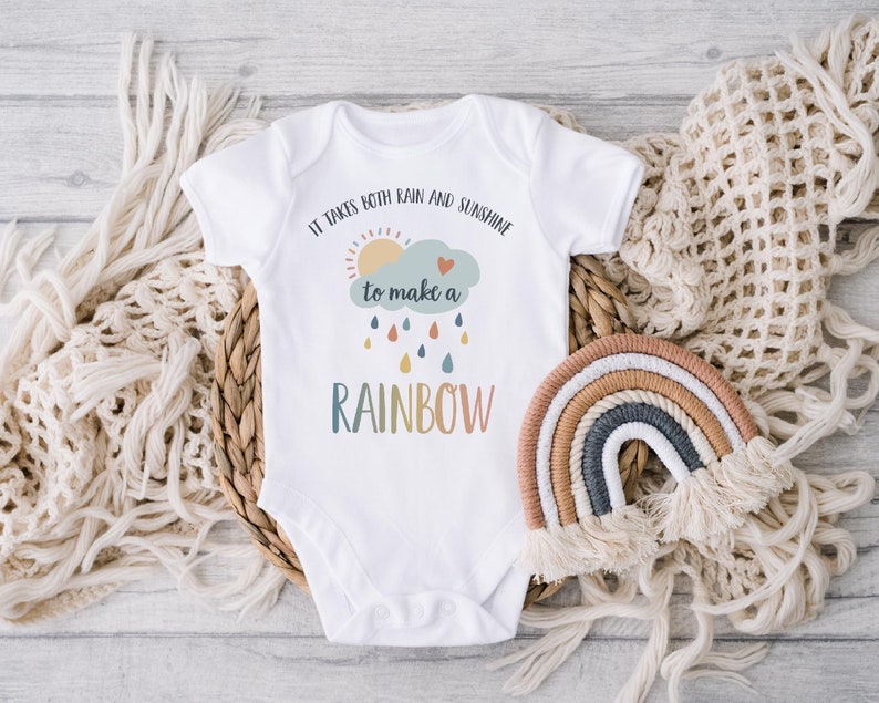 Rainbow Baby Onesie® Baby Gift It Takes Both Rain and Sunshine to Make