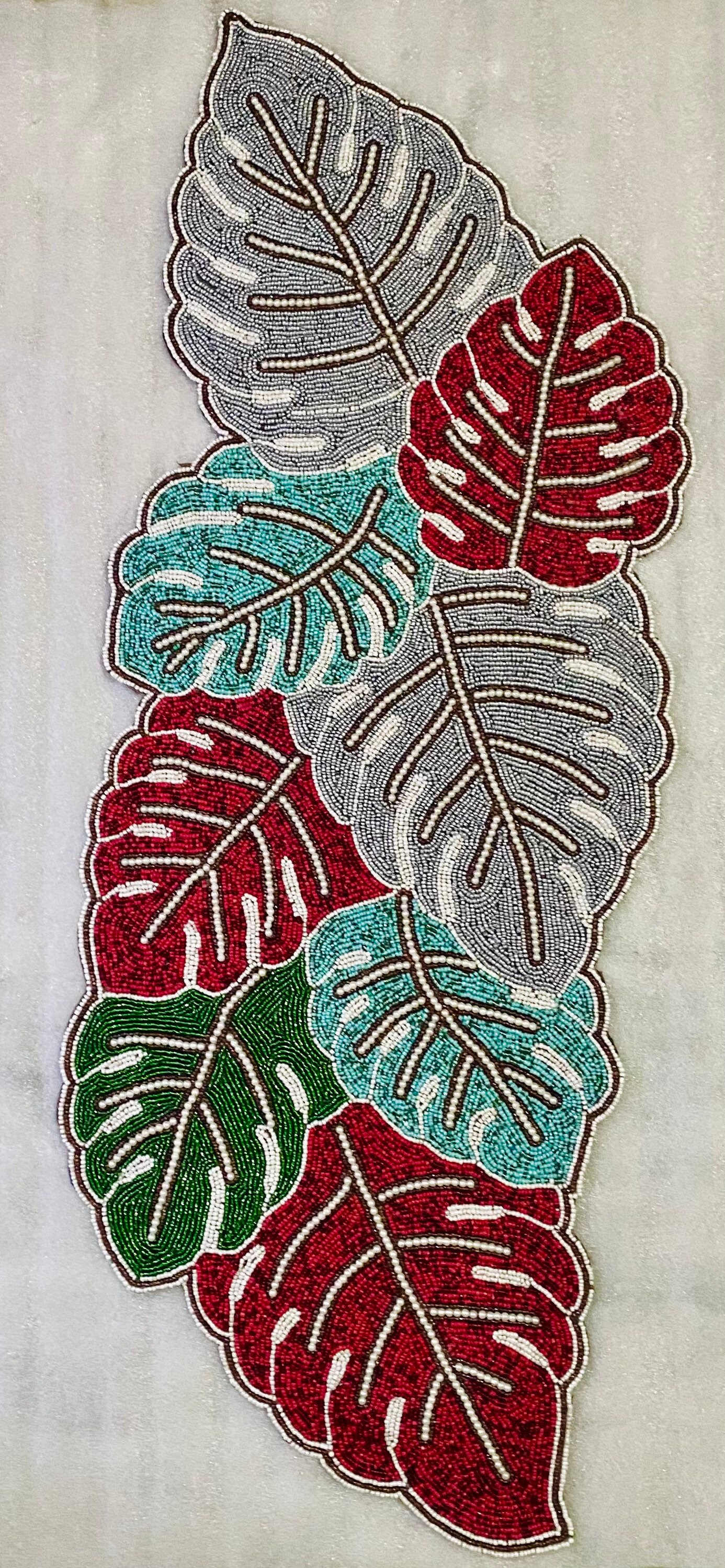 Stark Perlen mehrfarbige Tischläufer Handgemachte Perlen | Etsy