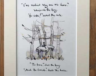 Mounted Print from The Boy The Mole The Fox & The Horse by Charlie Mackesy