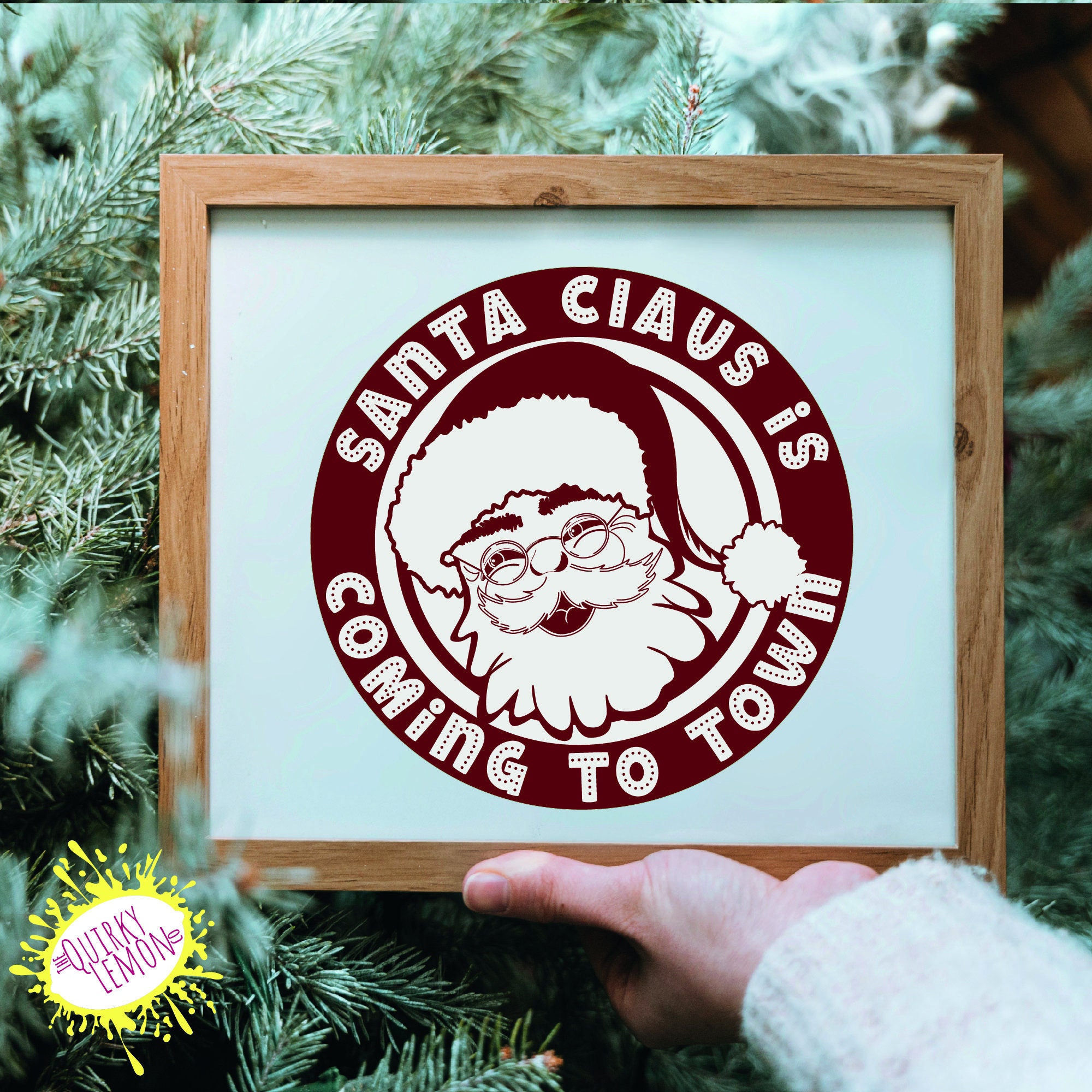 Santa Claus is Coming to Town SVG Design - Father Christmas SVG Design ...
