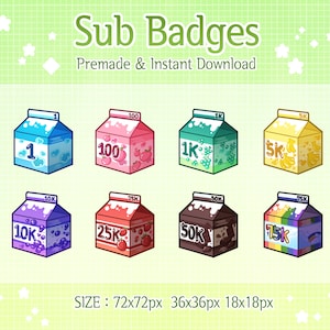 Melkbox twitch sub-badges, milk pack bitstream-badge.