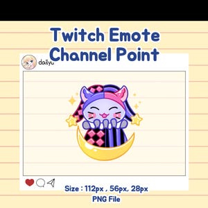 Twitch emotes lindo icono del punto del canal del gato joker.