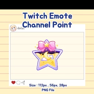 Moon Star Twitch Emotes: Channel Point Graphics (Digital Download)