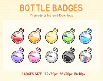 Twitch badges magic bottle witchcraft sub badge (digital download)