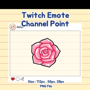 Pink rose channel point twitch emotes.