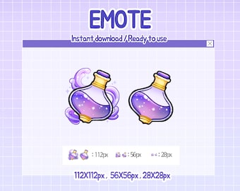 Twitch emote magic bottle purple witchcraft channel point (digital download)