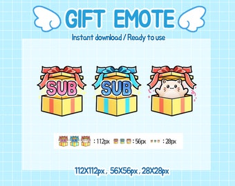 Twitch emotes / gift sub text emtoe.