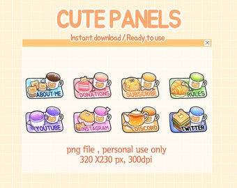 Twitch panels bakery bread streamer panel (digital download)