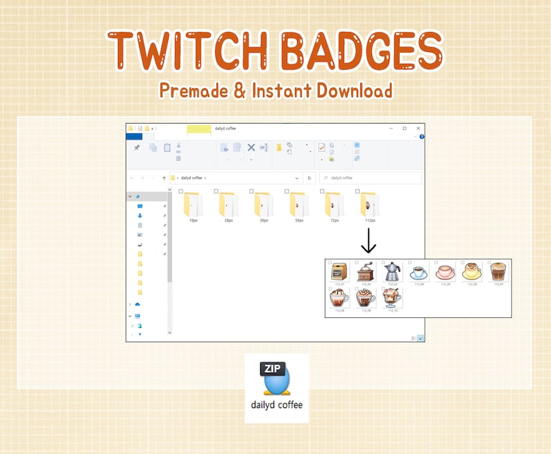 Twitch Badges and Emotes Coffee Cappuccino Bits (digital Download) - Etsy