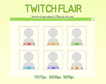 Twitch star badge flair.